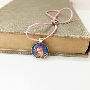 ••NEW•• Handmade Pink Necklace Love a Lot Care Bear Pendant Unbranded